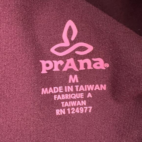 Prana Cornelia Pullover Sweatshirt Sz M Funnel Neck Maroon Loungewear activewear - Picture 3 of 9